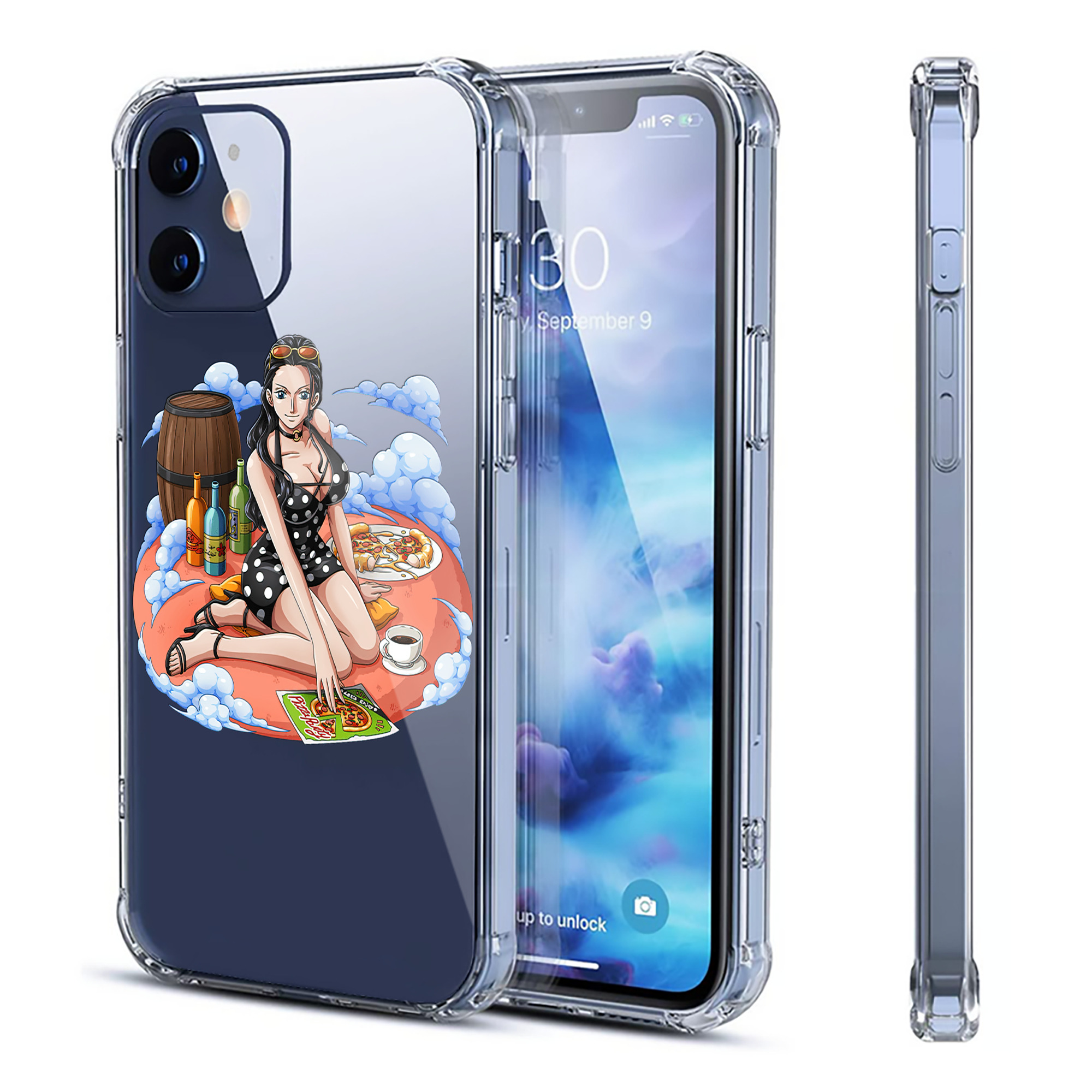 （画像用） ワンピース ニコ・ロビン ONE PIECE Nico Robin 【iPhone 12シリーズ対応】透明スマホケース（クリアソフトケース）